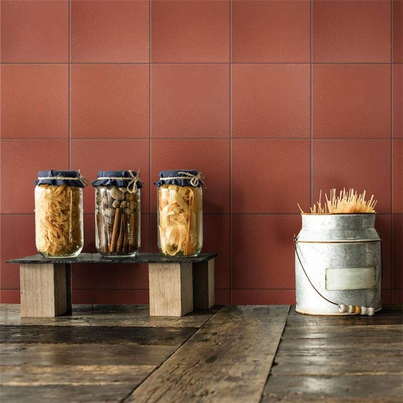 Merola Tile Quarry Red 5-7/8" x 5-7/8" Ceramic Floor and Wall Tile