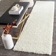 preview thumbnail 44 of 121, SAFAVIEH Athens Shag Ilaha 1.5-inch Thick Rug 2'3" x 10' Runner - Off White - Runner