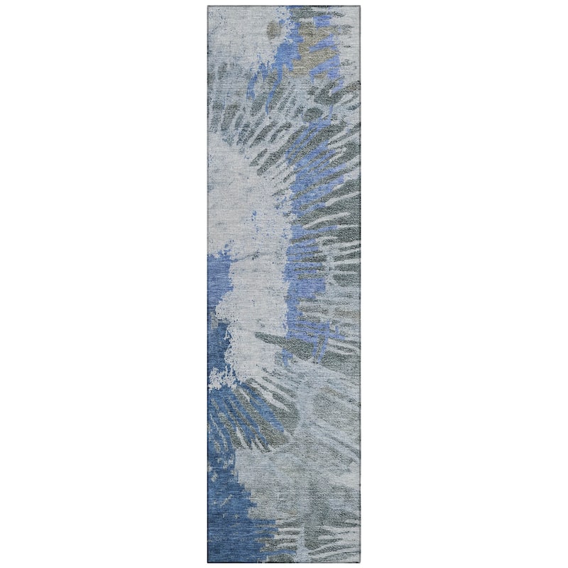 Machine Washable Indoor/ Outdoor Chantille Modern Burst Rug
