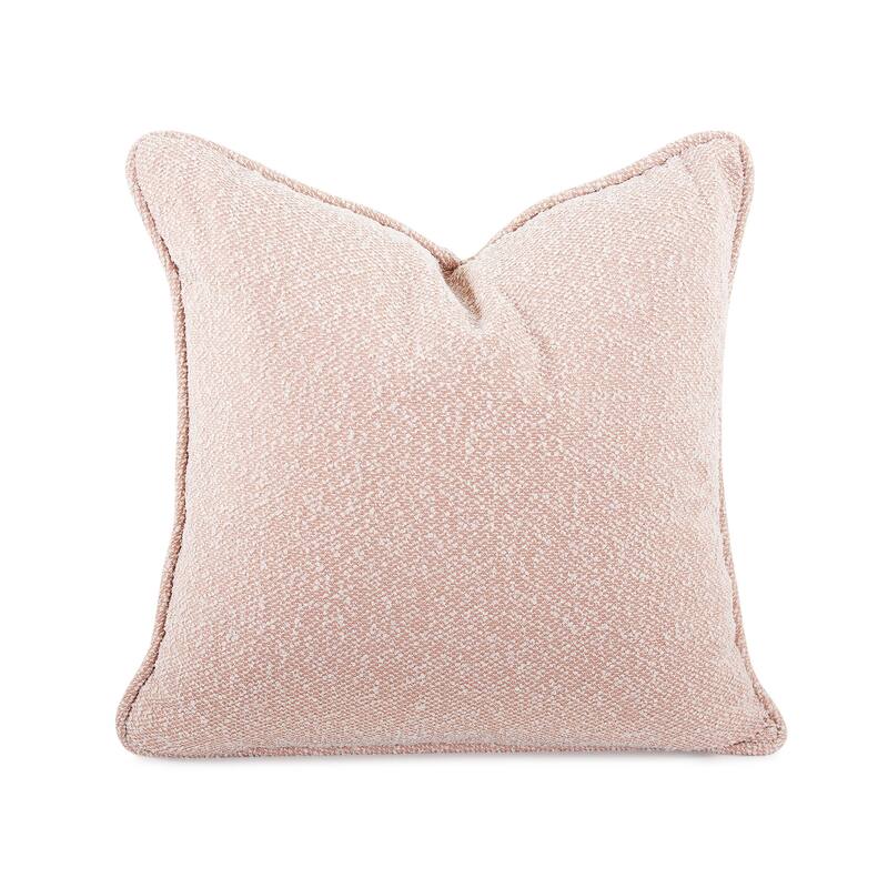 Allan Andrews Indoor/Outdoor 20" Square Textured Accent Pillow with Cover, Alicante Collection - Blush