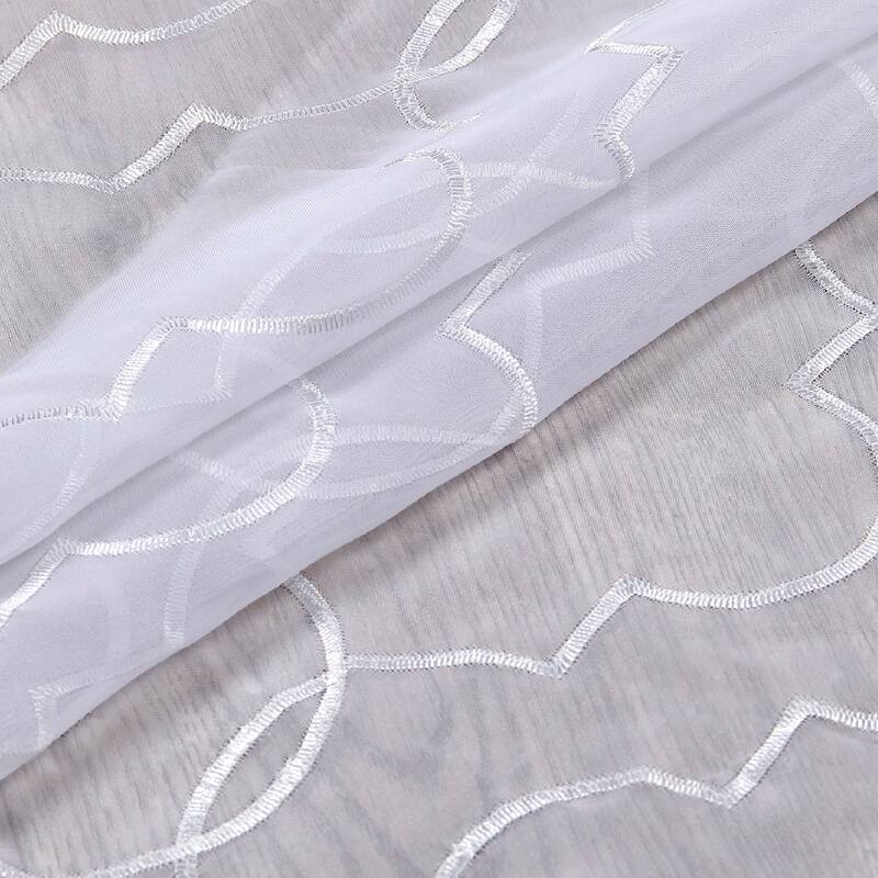 Serenta Kitchen Curtain 3 Pieces Set (Rod Pocket Tier Pair / Valance) - Set of 3
