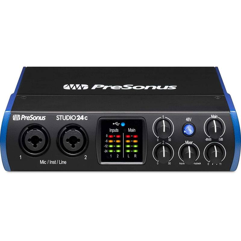 PreSonus Studio 24c USB-C Audio/MIDI Interface Bundle Studio Kit