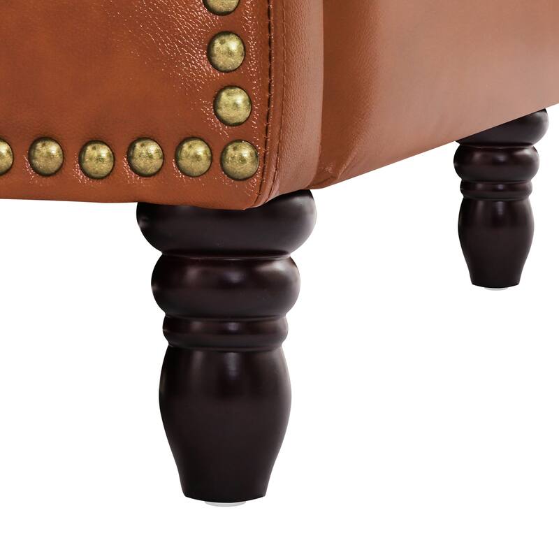 Modern Genuine Leather Recliner Chair Push Back Adjustable Recliner with Comfortable Arms