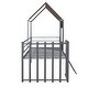 preview thumbnail 39 of 37, Metal House Bunk Bed with Roof and Guardrails, Twin Size