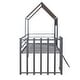 preview thumbnail 13 of 11, Silver Twin Size Metal Loft Bed with Roof, Window, Guardrail and Ladder for Kids, Boys and Girls, Bedroom