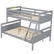 preview thumbnail 11 of 21, Luxury Twin over Full Bunk Bed with Ladder, Twin Size Trundle, Safety Guardrail, Sturdy Construction & Versatile Usage