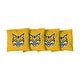 preview thumbnail 1 of 1, Quinnipiac University Bobcats Yellow Cornhole Bags All-Weather Resin Filled