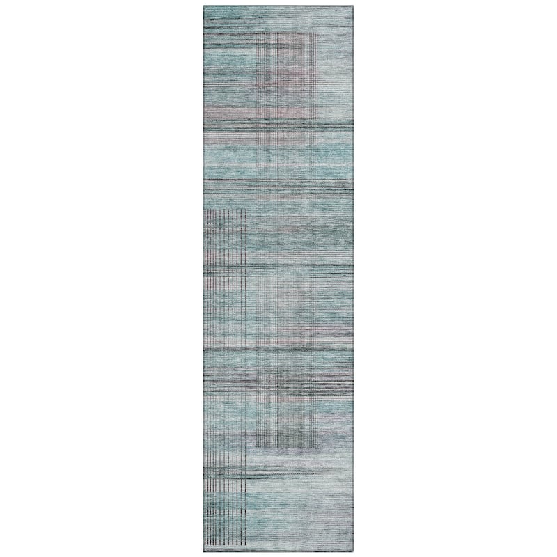 Machine Washable Indoor/ Outdoor Chantille Contemporary Imprints Rug