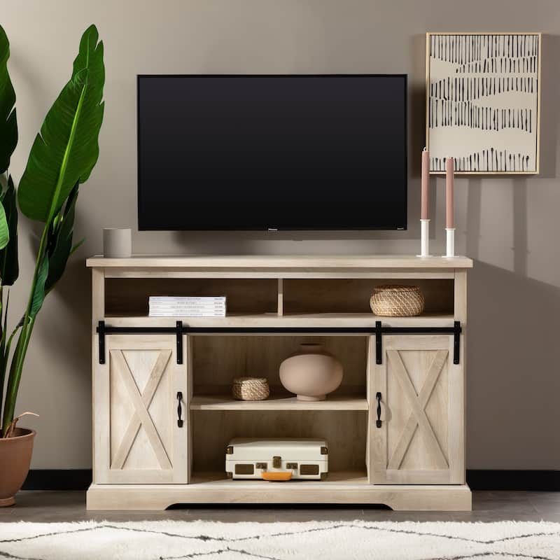 Middlebrook 52-inch Highboy Sliding Barn Door TV Stand