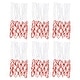 preview thumbnail 1 of 5, 6Pcs 17.7" Polyester Basketball Hoop Net Replacement, White Red
