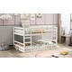 preview thumbnail 10 of 8, Full Over Full Bunk Bed with Sturdy Ladder and Guardrails for Safe and Elegant Bedroom Accommodation