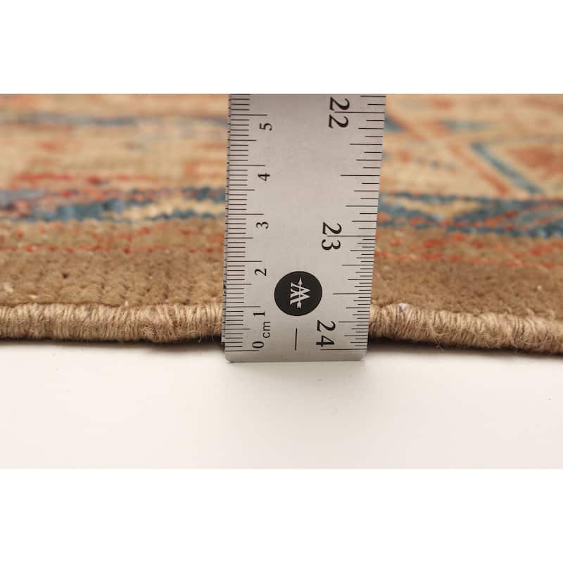 ECARPETGALLERY Hand-knotted Andelz Light Brown Wool Rug - 4' 1" x 10' 10"