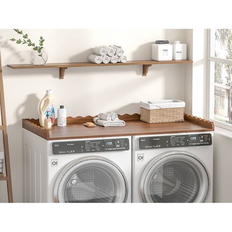 Anmytek Washer and Dryer Countertop 27.5"x54" for Laundry Room Organization