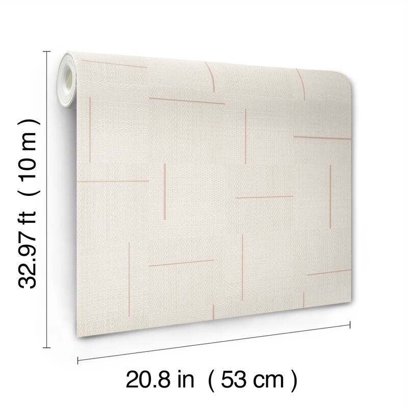 Salford Geo Block Weave 20.9 In W X 33 Ft L Wallpaper