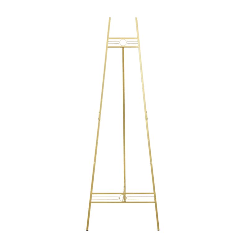 Metal Geometric Tall Adjustable 3 Tier Display Easel with Chain Support - Black or Gold - Roche River Decor