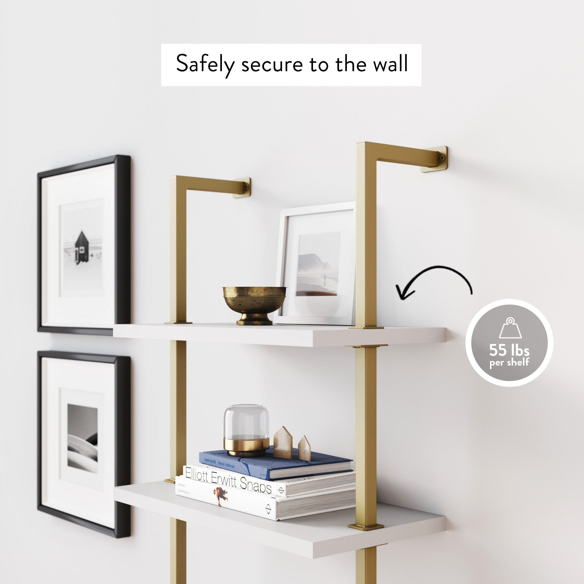 Nathan james theo shop ladder bookcase white