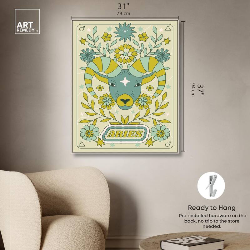 Aries Stars Card Canvas by Art Remedy
