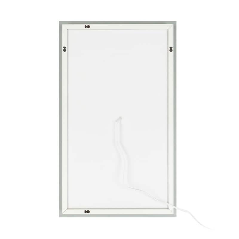Built-in Light Strip Touch LED Bathroom Mirror Silver