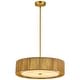 preview thumbnail 39 of 71, 3-Light 20"W Drum Fabric Semi Flush Mount Pendant Chandelier