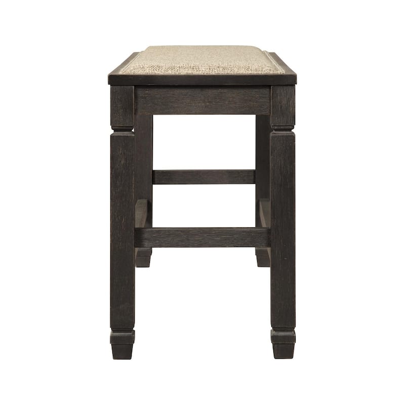 Signature Design by Ashley Tyler Creek Antique Black Upholstered Counter Height Bench
