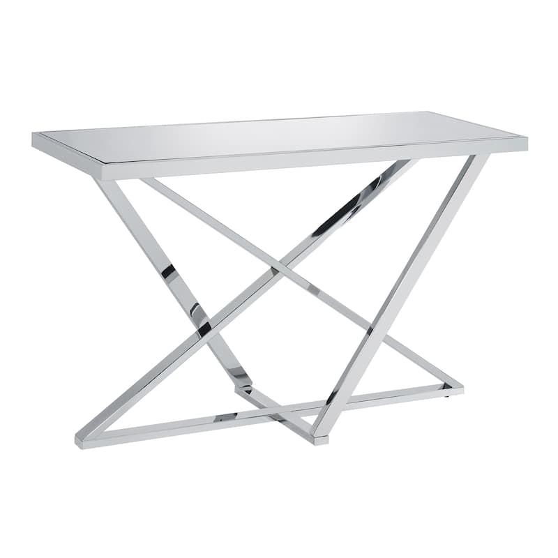 Marchat Glam Chrome 47-inch Mirror Top Sofa Table by Furniture of America