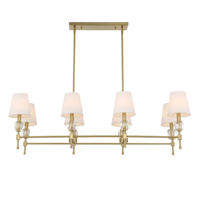 Uttermost Arques 8 Light Linear Chandelier - 48"W x 18.125"D x 14.5"H