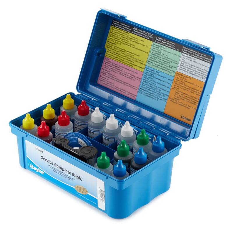Taylor K-2005C 2000 Service Complete Swimming Pool Bromine Chlorine pH Test Kit - 4