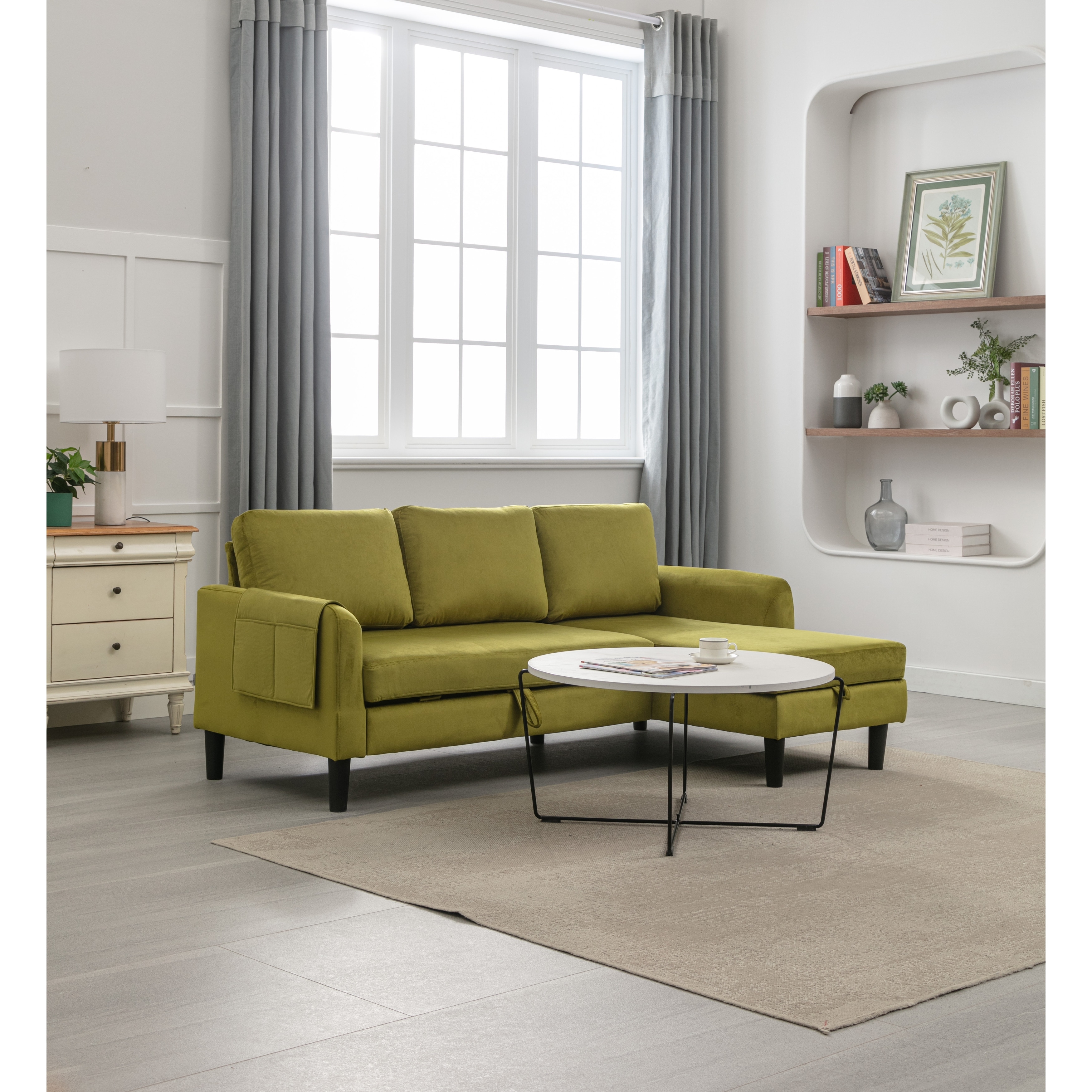 L-shape Chaise Sofa Set for Livingroom Couch Set with Storage Sofa