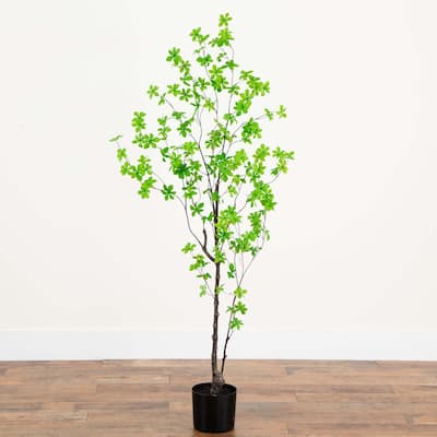 Minimalist Enkianthus Artificial Potted Tree - 5'