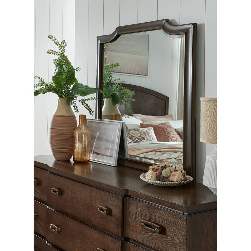 Salt Life Home Sugar Mill Spiced Rum Drawer Dresser With Shaped Mirror