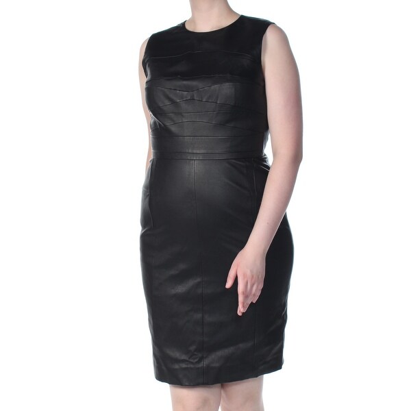 faux leather dress size 18