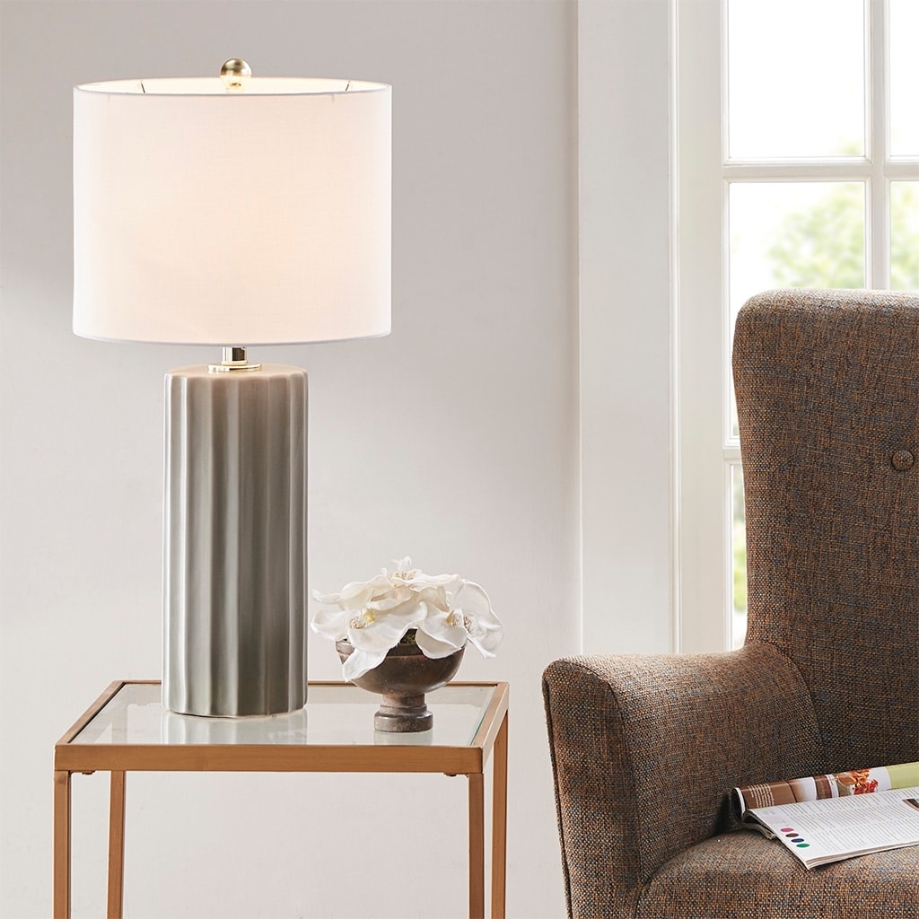 Ribbed Ceramic Table Lamp for living room bedroom and dining room Bed Bath Beyond 40298685