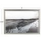 preview thumbnail 8 of 6, Silver Canvas Textured Ocean Landscape Living Room Framed Wall Art with Black and White Accents