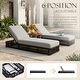 preview thumbnail 58 of 112, Patio Recline Chairs Adjustable Chaise Lounge with Cushions (Set of 2)