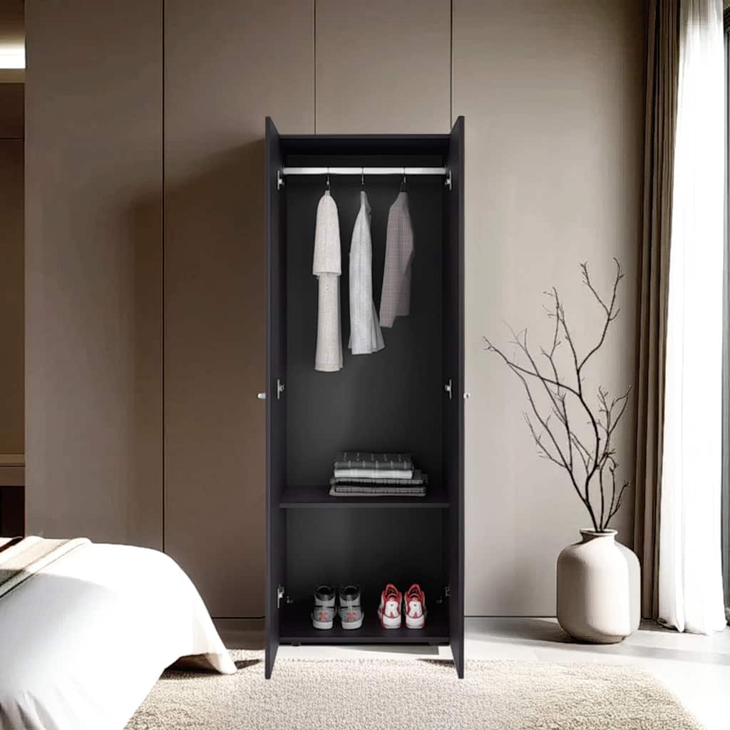 Rossetta Modern 2-Door Rectangular Shape Simple Wardrobe Cabinet