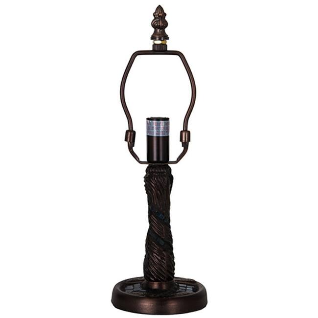 Meyda Tiffany 14914 Twisted Fly 13" Tall Lamp Base - Mahogany Bronze