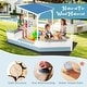 preview thumbnail 4 of 4, Fir Wood Boat Sand Box Pirate Ship Sandbox w/ Canopy & Flag