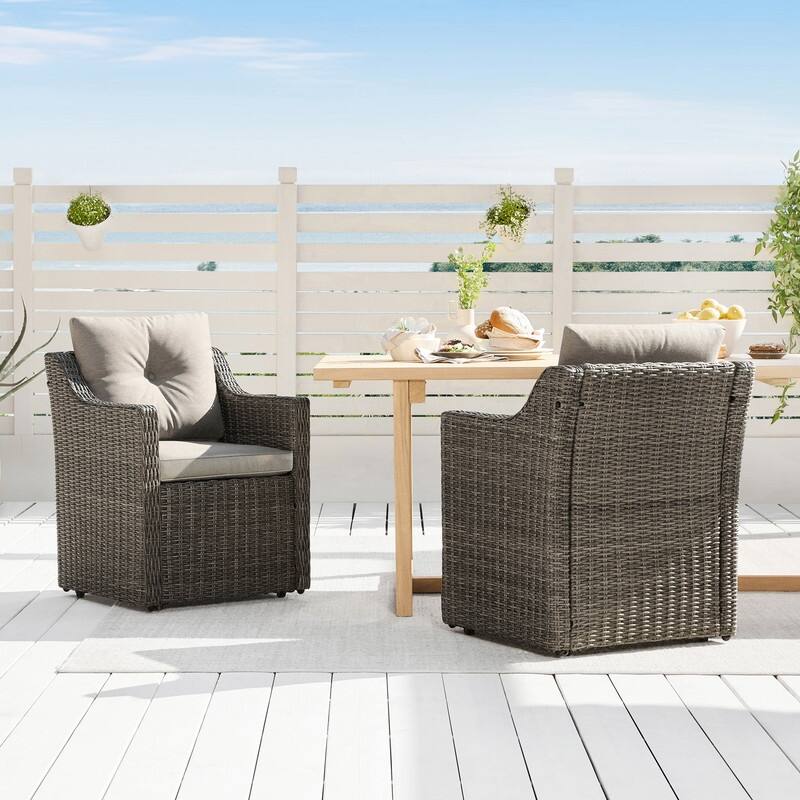 Murphy Outdoor Armchair Set Patio Furniture Set with Casters