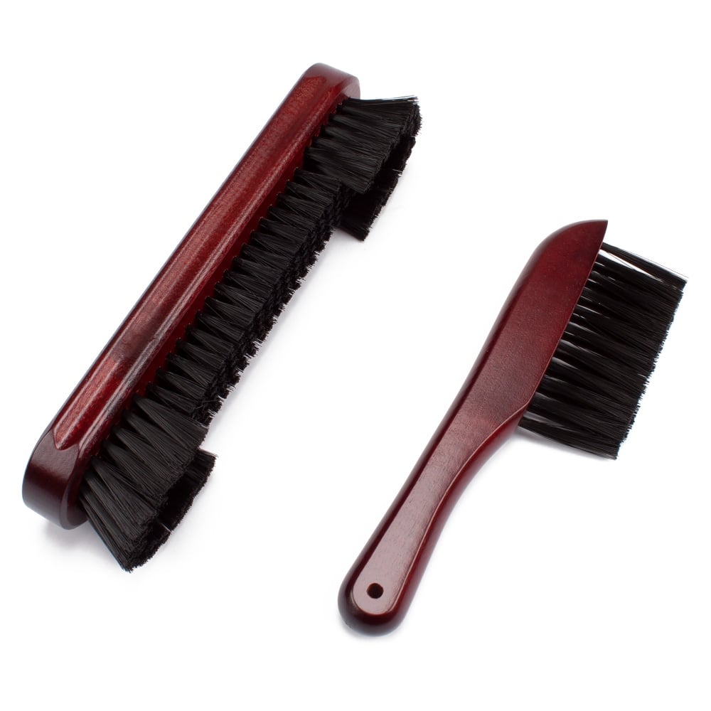 GSE™ 2-Piece Solid Wood Billiard Pool Table Brush and Rail Brush Set. Billiard Pool Table Accessories