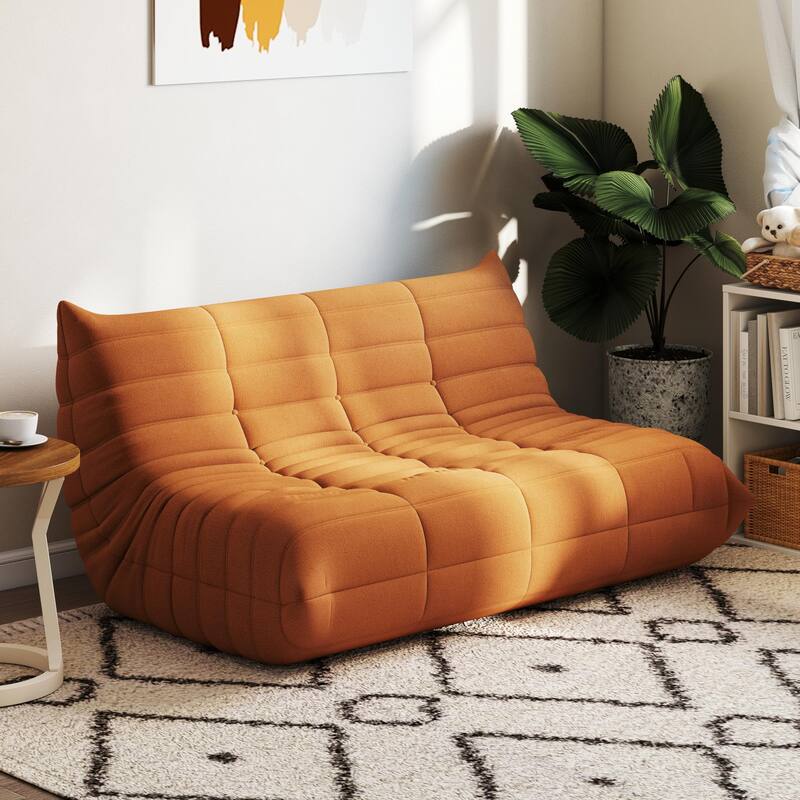 Kinbor Bean Bag Chair - Adult Bean Bag Chair with Soft Memory Foam - Brown - Extra Large