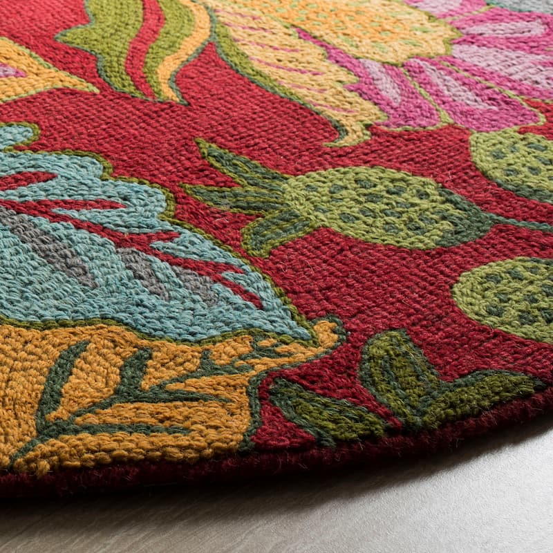SAFAVIEH Handmade Jardin Bojidarka Country Floral Wool Rug