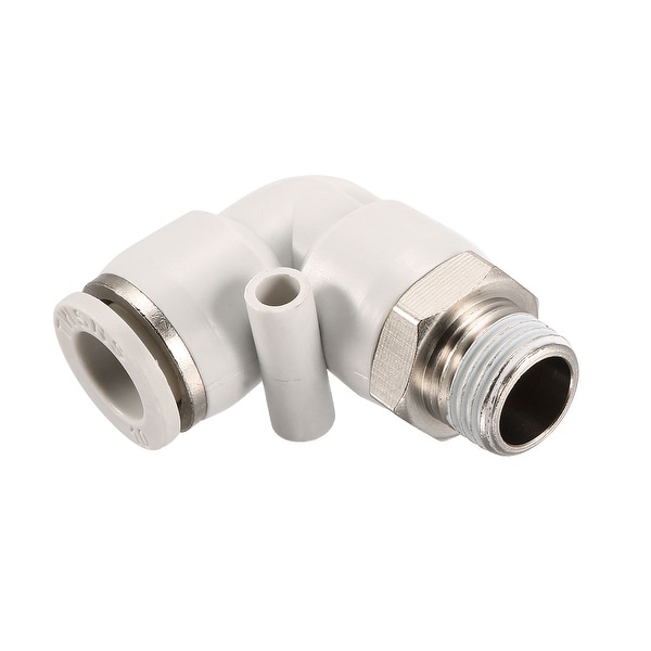 Pneumatic Push To Connect Fitting Male Elbow 10mm Tube OD X 1/4PT Thread