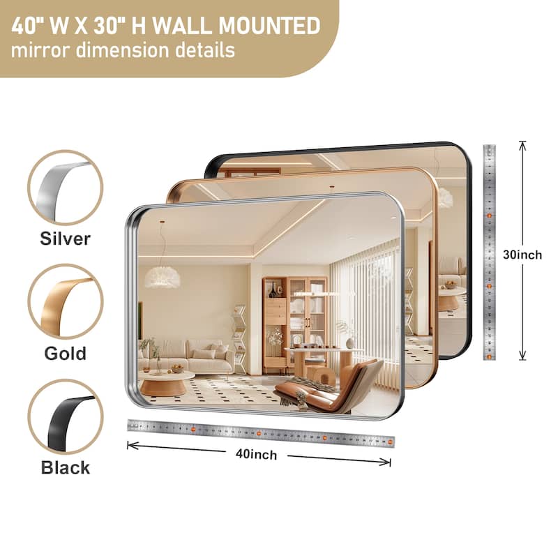 Modern Wall Mirrors Bathroom Mirrors Vanity Mirrors with Iron Framed for Multi Scenes(1 Piece)