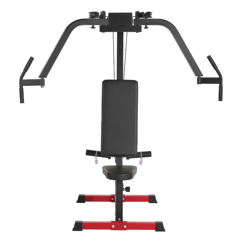 Multi-Function Upper Body Workout Machine Seated Dip Press with Adjustable Seat and Grip - 43” x 65” x 65”
