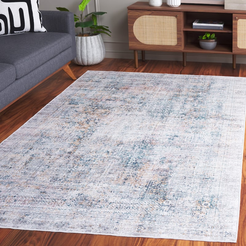 SAFAVIEH Arizona Ajkune Vintage Rug - 6' Square - Dark Green/Beige