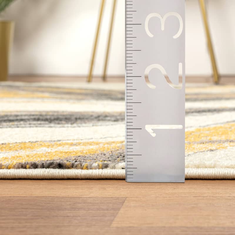 Abani Rugs Laguna LAG240A Modern Yellow Marble Area Rug