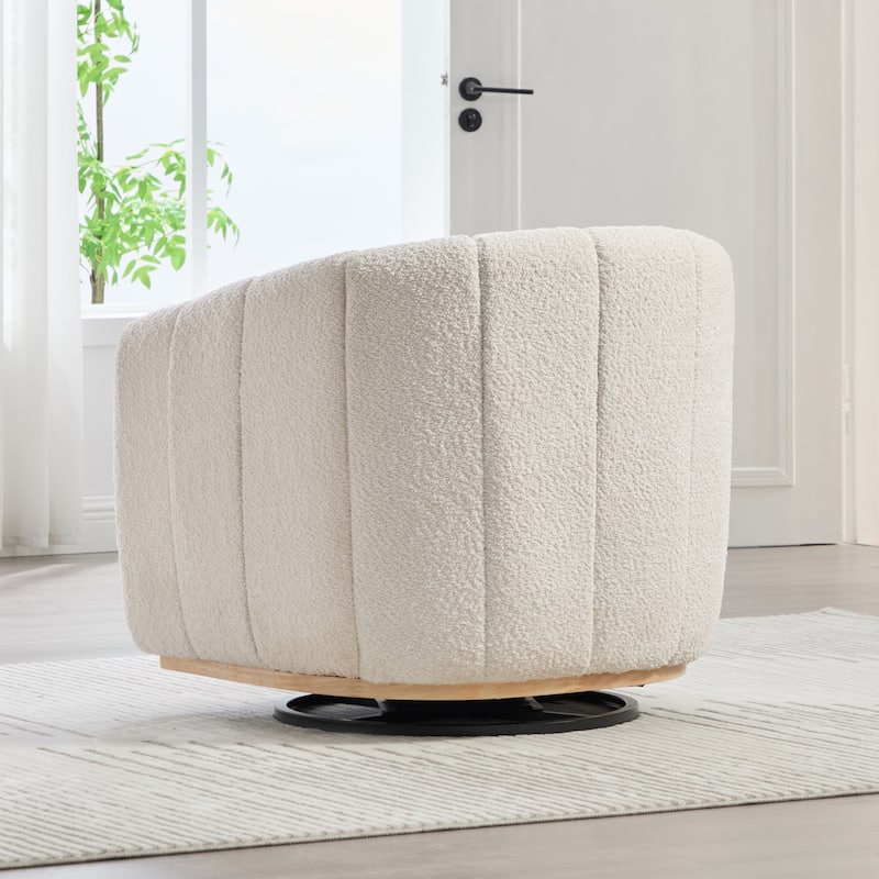 32.3" W Modern Swivel Accent Chair,Chenille Single Sofa Seating