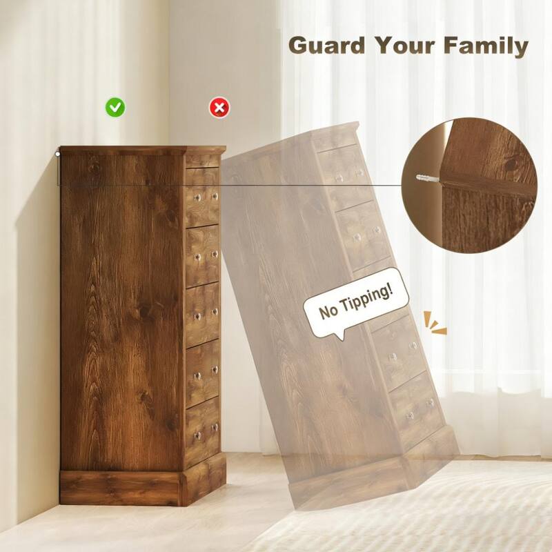 Bedroom Dresser Chest of Drawers with 5 Drawers