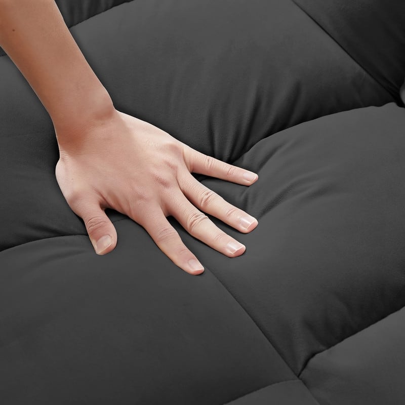 55-inch 3-in-1 Multifunctional Velvet Sofa Bed for Living Room