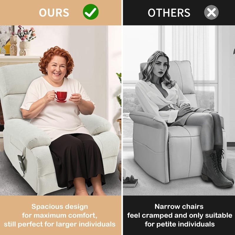 GDFStudio - Power Lift Recliner Chair with Remote Control